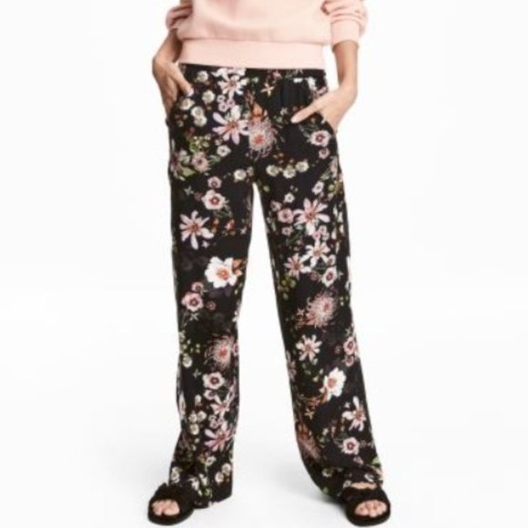 H&M Floral Wide Leg Trousers - Picture 1 of 10